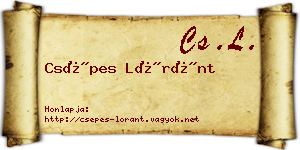Csépes Lóránt névjegykártya