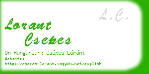 lorant csepes business card