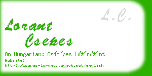 lorant csepes business card